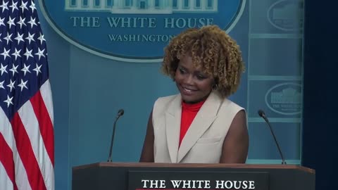 KJP Reacts Sternly to Reporter's 'If He's Awake' Joke About Joe Biden