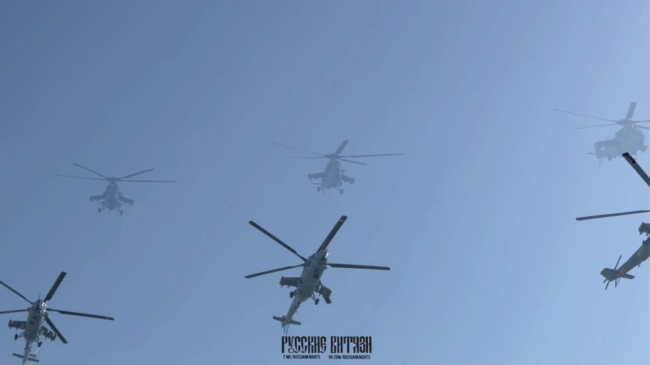 The aerial part of the military parade in Belorussia