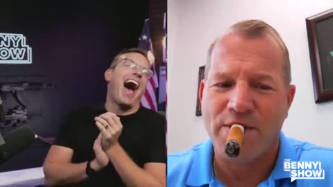 Congressman Troy Nehls pulls out a cigar on air after nominating Trump for Speaker of the House.