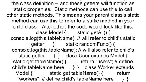 Can I use class variables in the parent class39s static methods in ES6