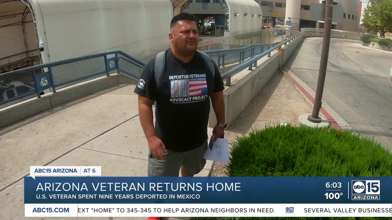 U.S. veterans from Arizona return home after being deported