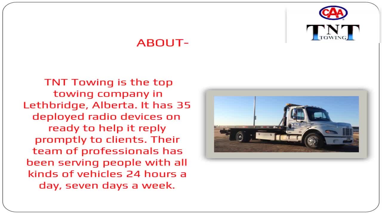 Hire TNT Towing for the Best and Safe Towing Services in Alberta