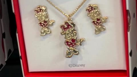 Disney Parks Minnie Mouse Jewelry Set #shorts