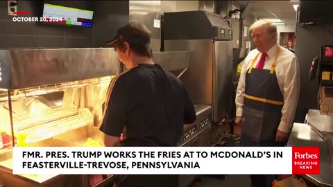 Trump works the frys at McDonald's