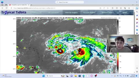 The Weather 7 News September 28 2023 (Fujiwhara effect)