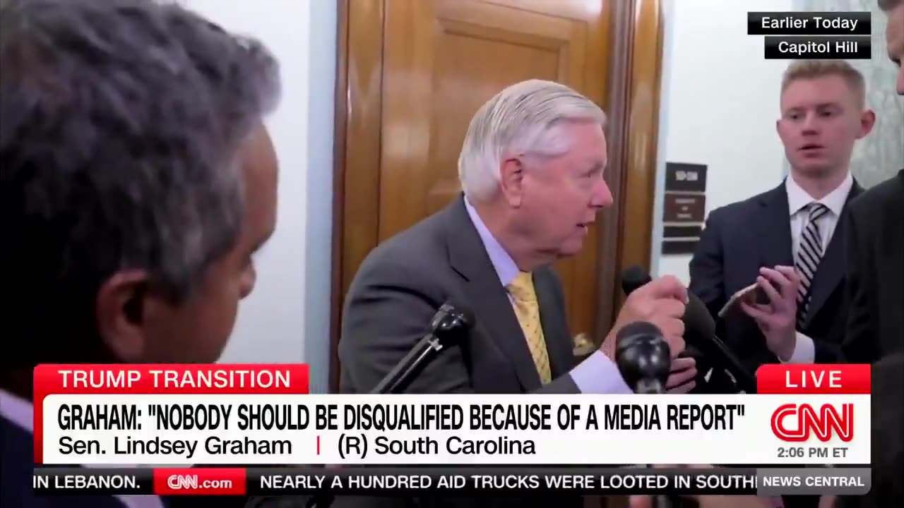 "BIG: Lindsey Graham Stands By Matt Gaetz, Fact-Checks CNN Live!"