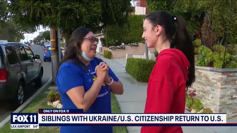 Siblings with dual citizenship arrive in LA after fleeing Ukraine