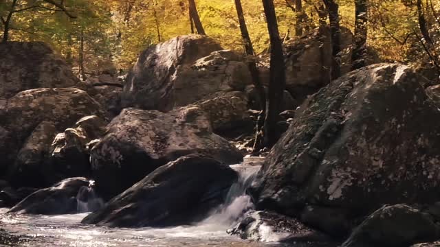 Falling Water Nature Relax Video - 4K Waterfall Scenes with Water