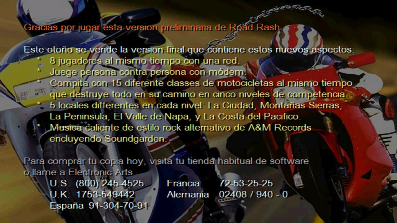 Road Rash - (La Peninsula) - [Demo] - PC - (1996) - Español - Windows 11