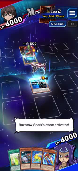 Yu-Gi-Oh! Duel Links - Buzzsaw Shark Gameplay (Box No. 33 Antinomic Theory SR Card)