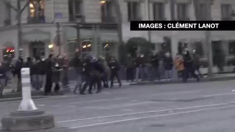 Police beat Freedom Fighters in France