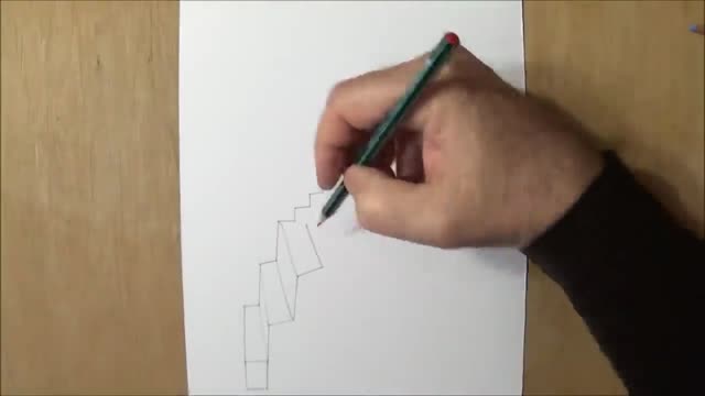 Draw The Shape Of The Stair From Wide To Narrow