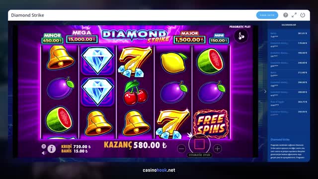 Diamond Strike Oyununda 2 Freespin 1 Jackpot Yakaladık