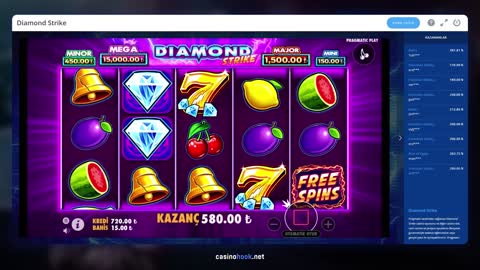 Diamond Strike Oyununda 2 Freespin 1 Jackpot Yakaladık