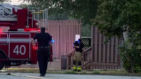 Fire at abandoned golf driving range re-ignites after roof collapse