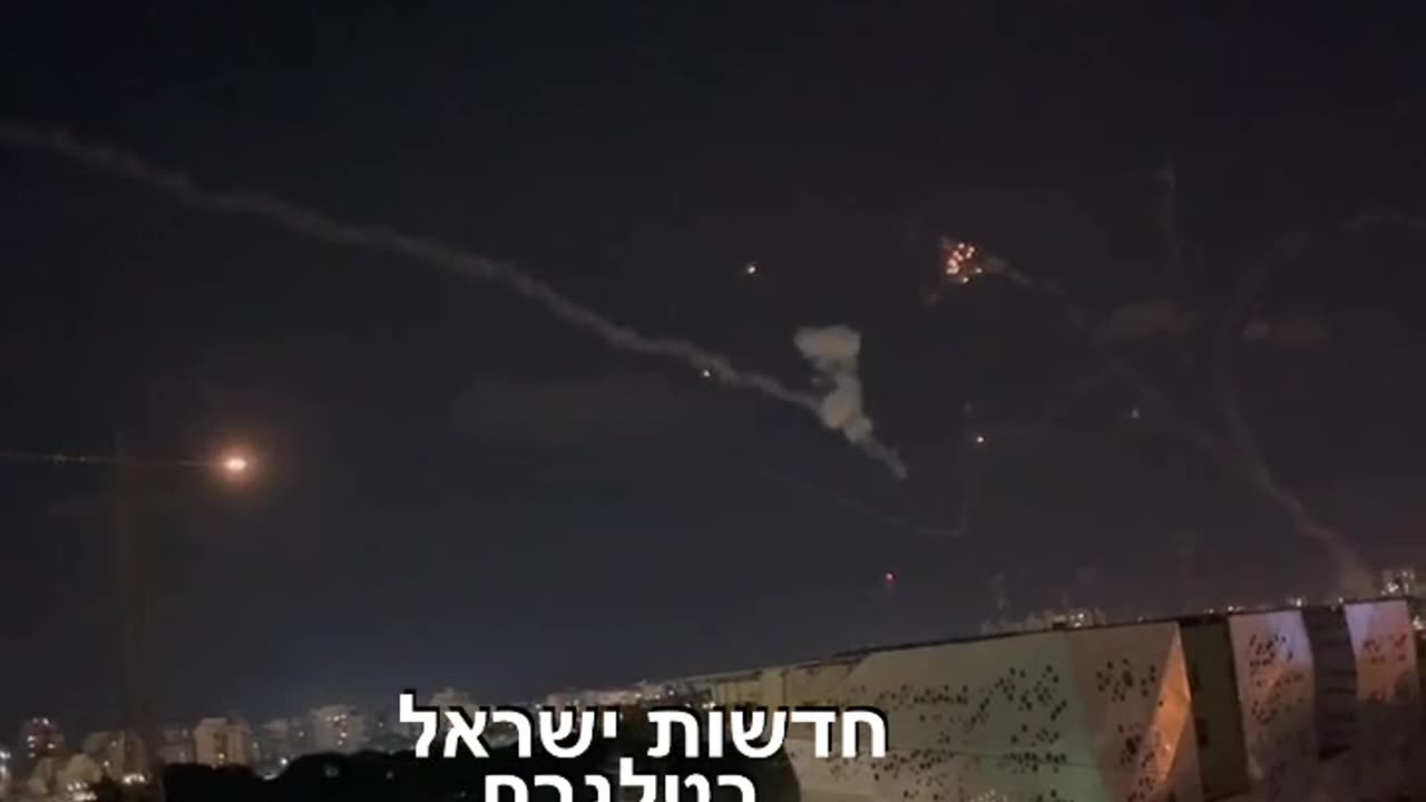 Iron Dome intercepting rockets fired by Hamas Hezbollah