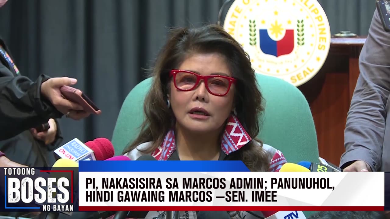 People's Initiative, nakasisira sa Marcos admin; panunuhol, hindi gawaing Marcos —Sen. Imee