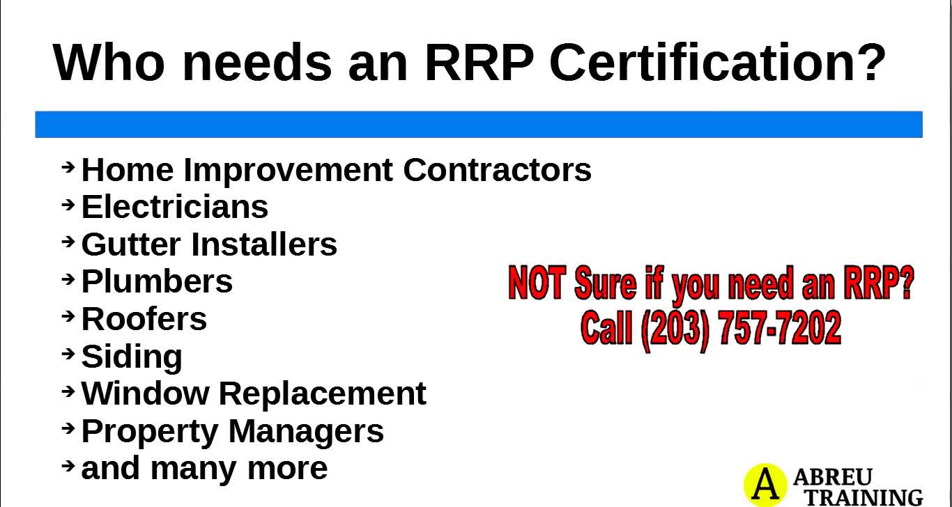 EPA RRP Renovator Certification