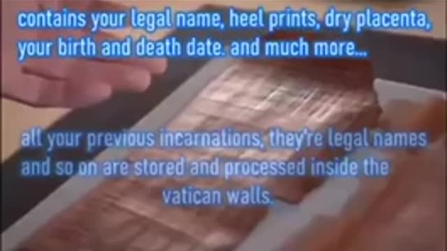 The Vatican has you on file at birth