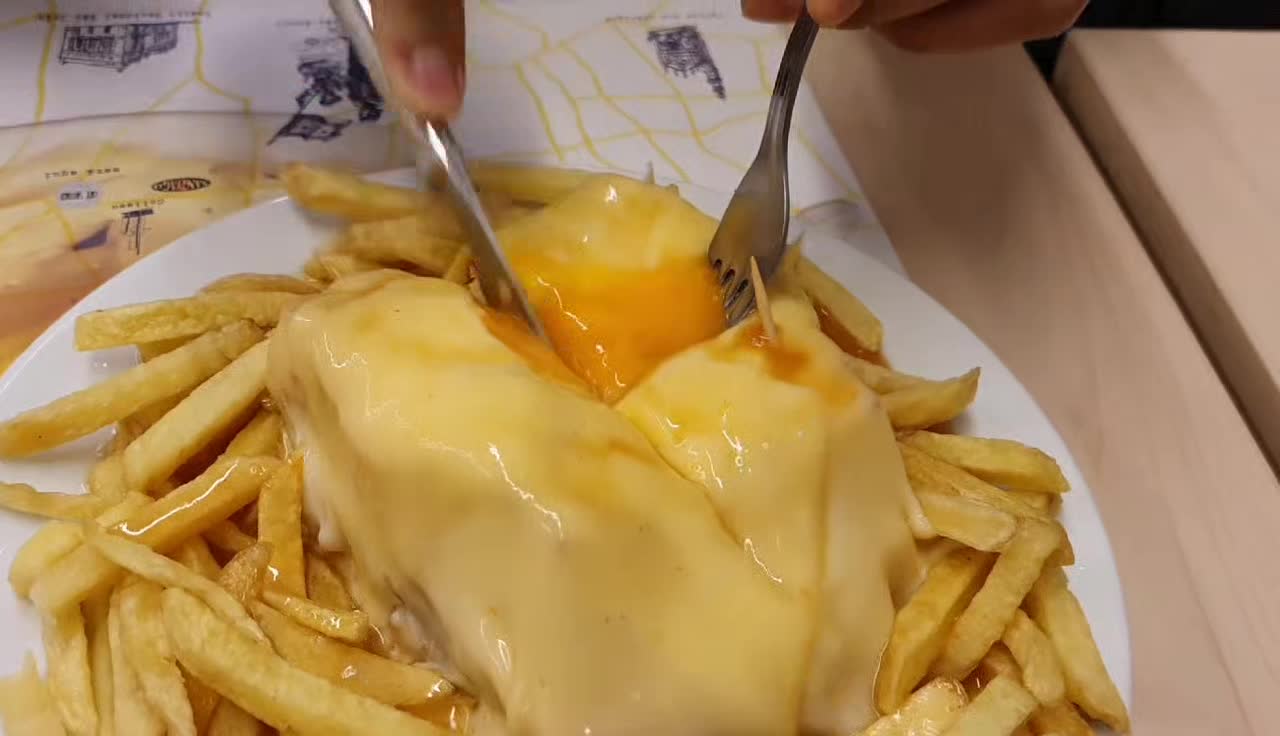 francesinha eaten in Portugal