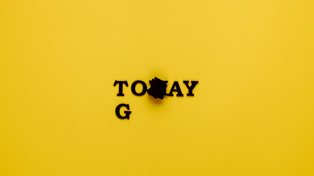 Make Today Great Over A Colored Yellow Background