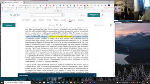 Lettura del libro del 2012 la Massoneria smascherata di Giacinto Butindaro parte 21