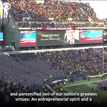 Army Navy Game moment of silence for George H.W. Bush