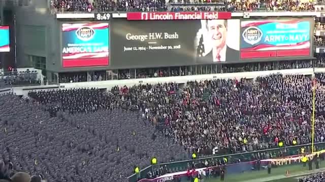 Army Navy Game moment of silence for George H.W. Bush