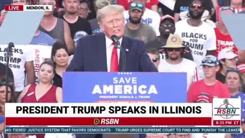 Trump said instead of targeting conservatives the Biden admin should go after gangs, BLM, and antifa