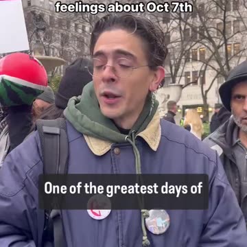 Today in NYC: Anti-Zionist Says October 7 Was 'One of the Greatest Days of My Life'