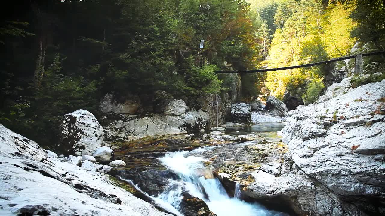 Calming Mountain Waterfall & Soft Music - Relaxing Natural Sounds