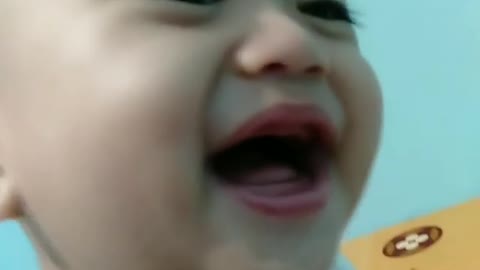 Cute baby girl laughing very funny moments