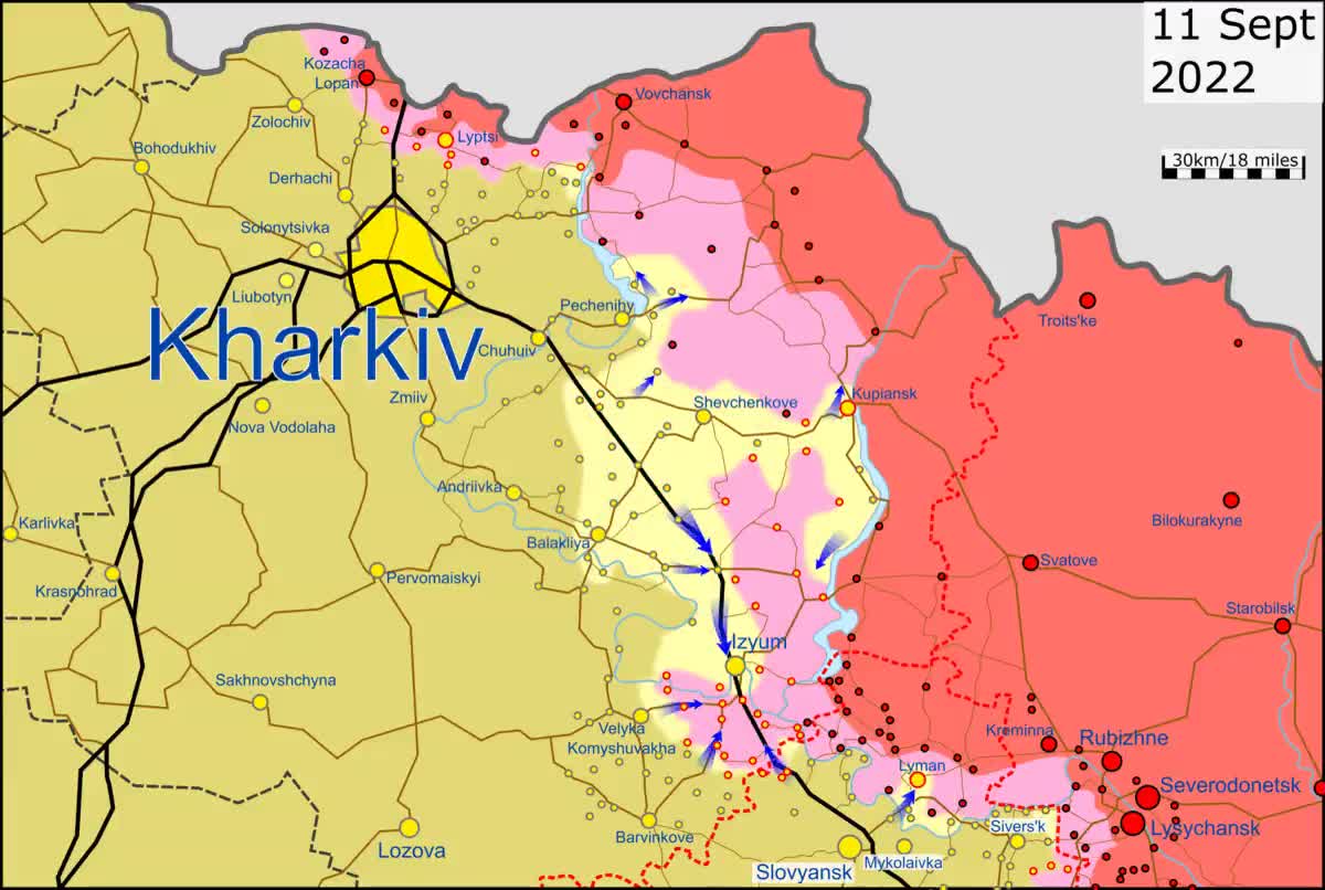 Kharkiv Offensive--September 7-12, 2022