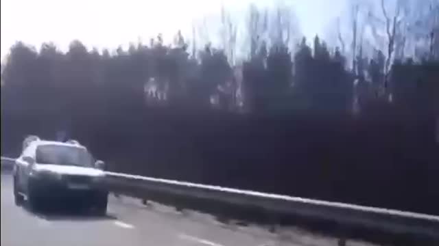 Local drivers driving over landmines in Kiev