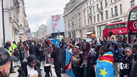 More foreigners protesting in England about foreign conflicts and foreign countries.