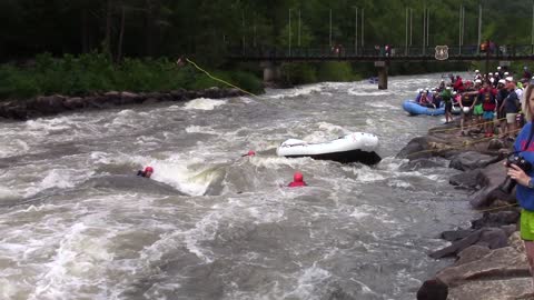 White Water Rafters Tossed from Boat on Ocoee River