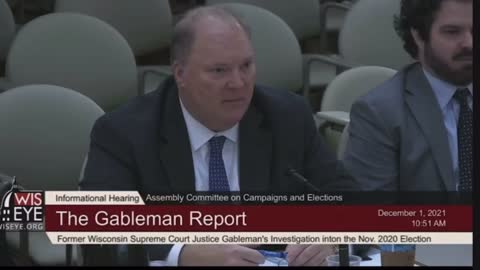 Wisconsin's Michael Gableman Testifies Before The Campaign and Election Committee