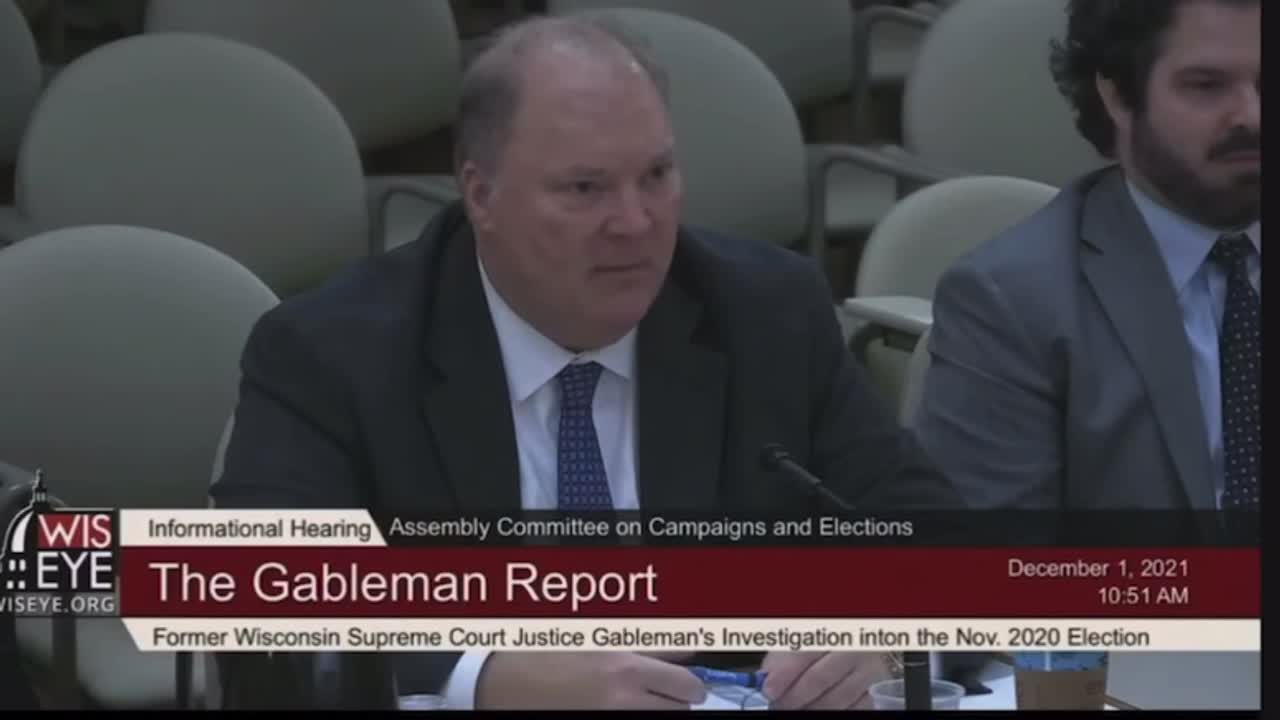 Wisconsin's Michael Gableman Testifies Before The Campaign and Election Committee