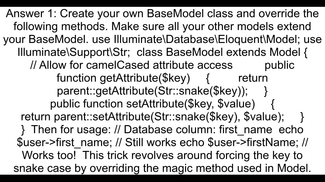 How can I access attributes using camel case