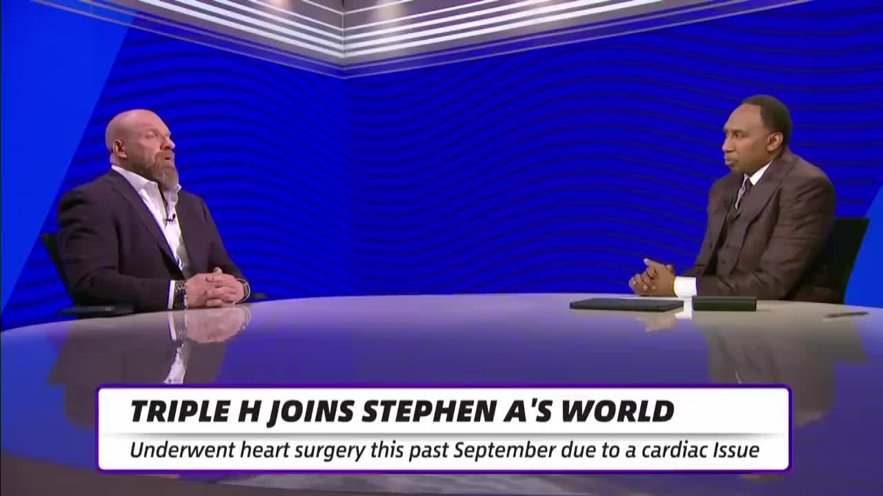 Triple H tells Stephen A. about a serious health scare & his future in the WWE