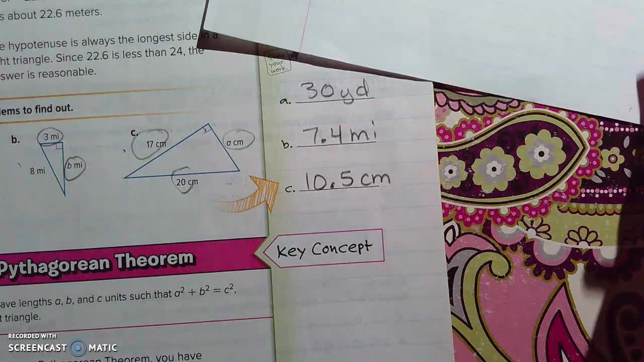 Gr 8 - Ch 5 - Lesson 5 - The Pythagorean Theorem