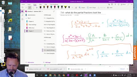 Calculus 2 - Section 7-4 - An Example of a Partial Fraction