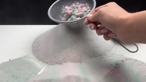 ASMR baking soda again new shapes