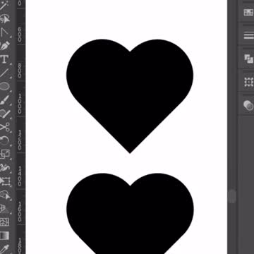 Two ways to make a heart in Illustrator