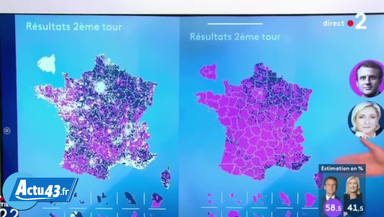 The obvious evidence of electoral fraud in France. Voila this is the result 👇🏻