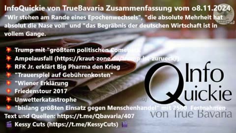 InfoQuickie von TrueBavaria - Zusammenfassung vom o8.11.2024