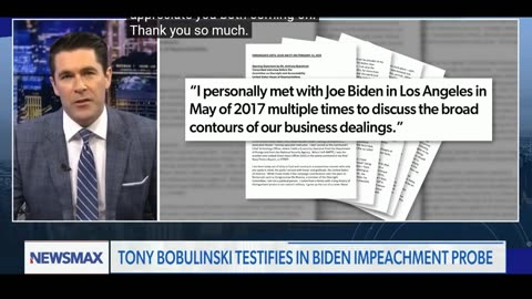 BOBULINSKI TESTIFIED - BIDEN TOOK DIRTY MONEY