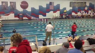 Lexie's first Jr High swim meet 1