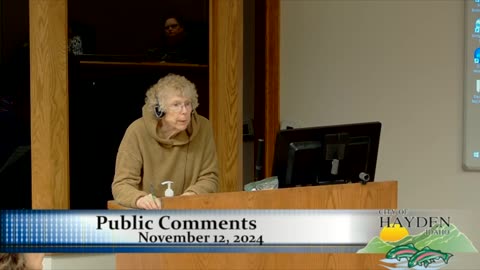 Ann - Public Comment - Hayden City Council Meeting - 11/12/24