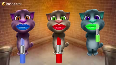 lipsticks colour cat talking tom comedy video